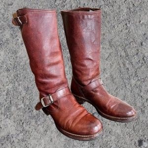 Frye - Veronica Slouch - Dark Brown Antique Tumbled Full Grain Leather - Sz 10